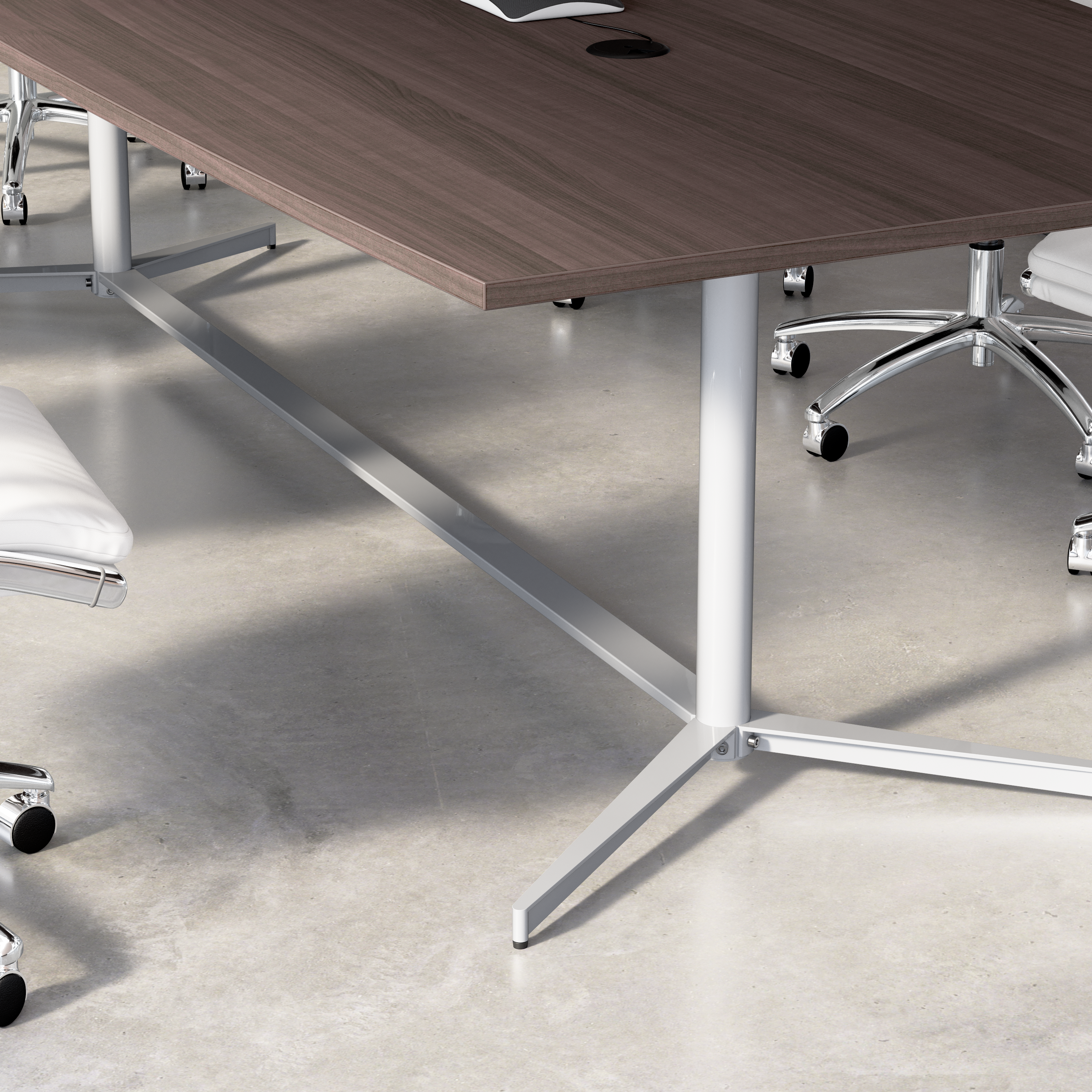 Shop 72-inch Office Conference Table with Metal Base 99TBM72SGSVK 4 #color_storm gray/cool gray metallic