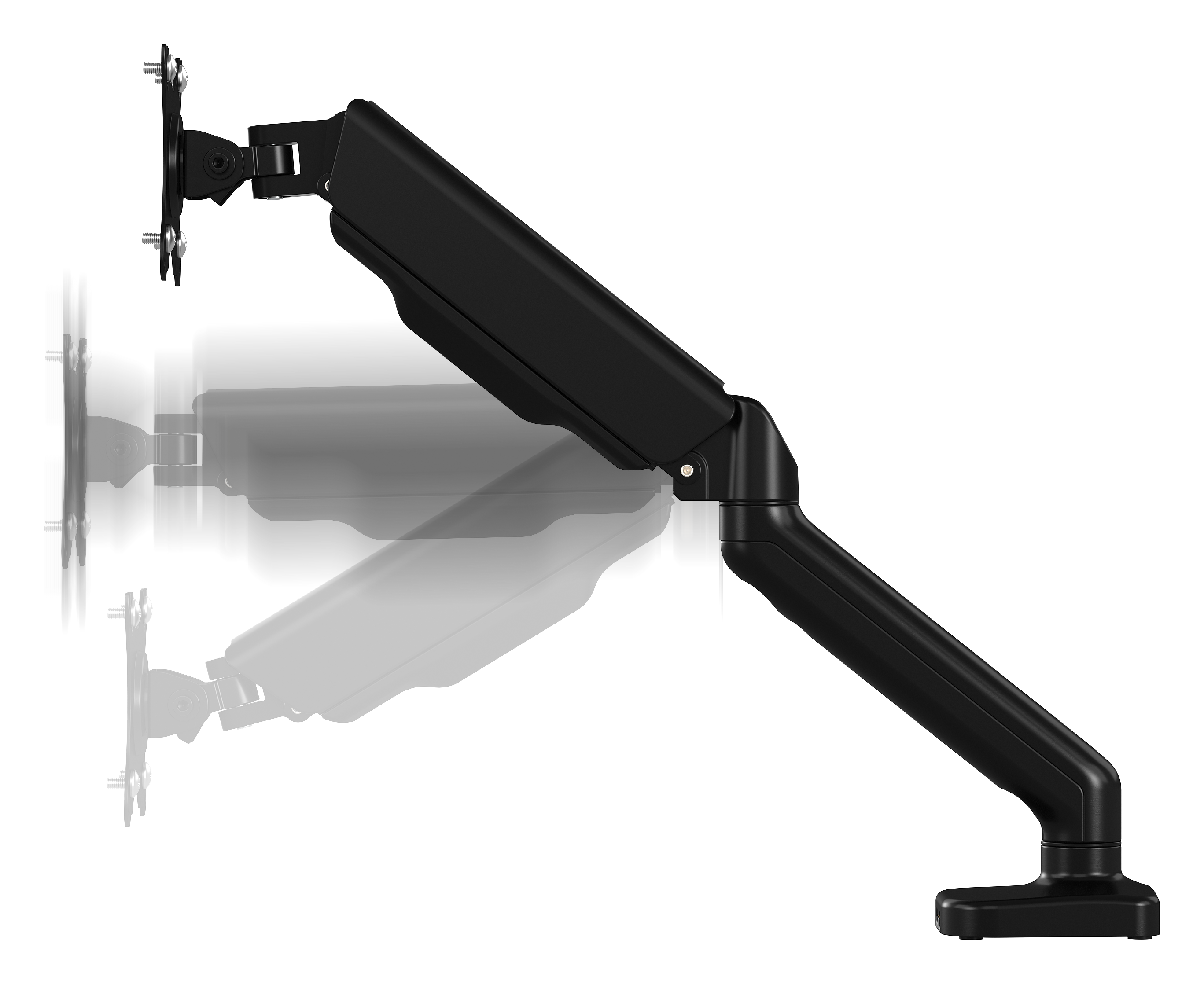 Shop Bush Business Furniture Adjustable Dual Monitor Arm with USB Port 07 AC99891-03 #color_black paint