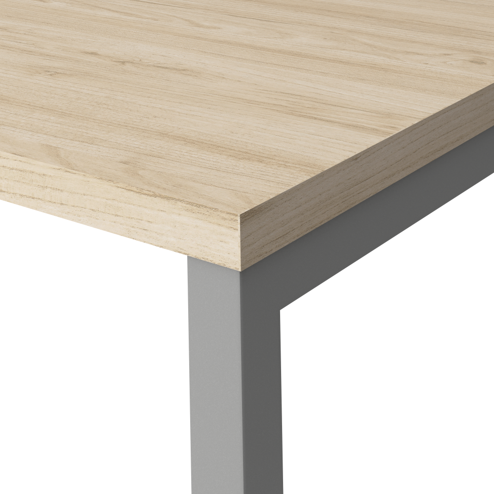 Shop Bush Business Furniture Easy Office 60-inch Cubicle Desk with Low Panels, Image 05, EOD260NE-03K, #color_natural elm melamine/silver gray fabric