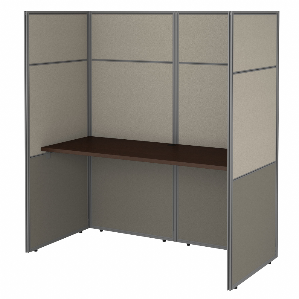 Shop Bush Business Furniture Easy Office 60W Cubicle Desk Workstation with 66H Closed Panels, Image 01, EODH260MR-03K, #color_mocha cherry