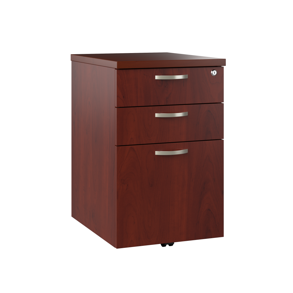 Shop Bush Business Furniture Office in an Hour 3 Drawer Mobile File Cabinet, Image 01, WC36453-03, #color_hansen cherry