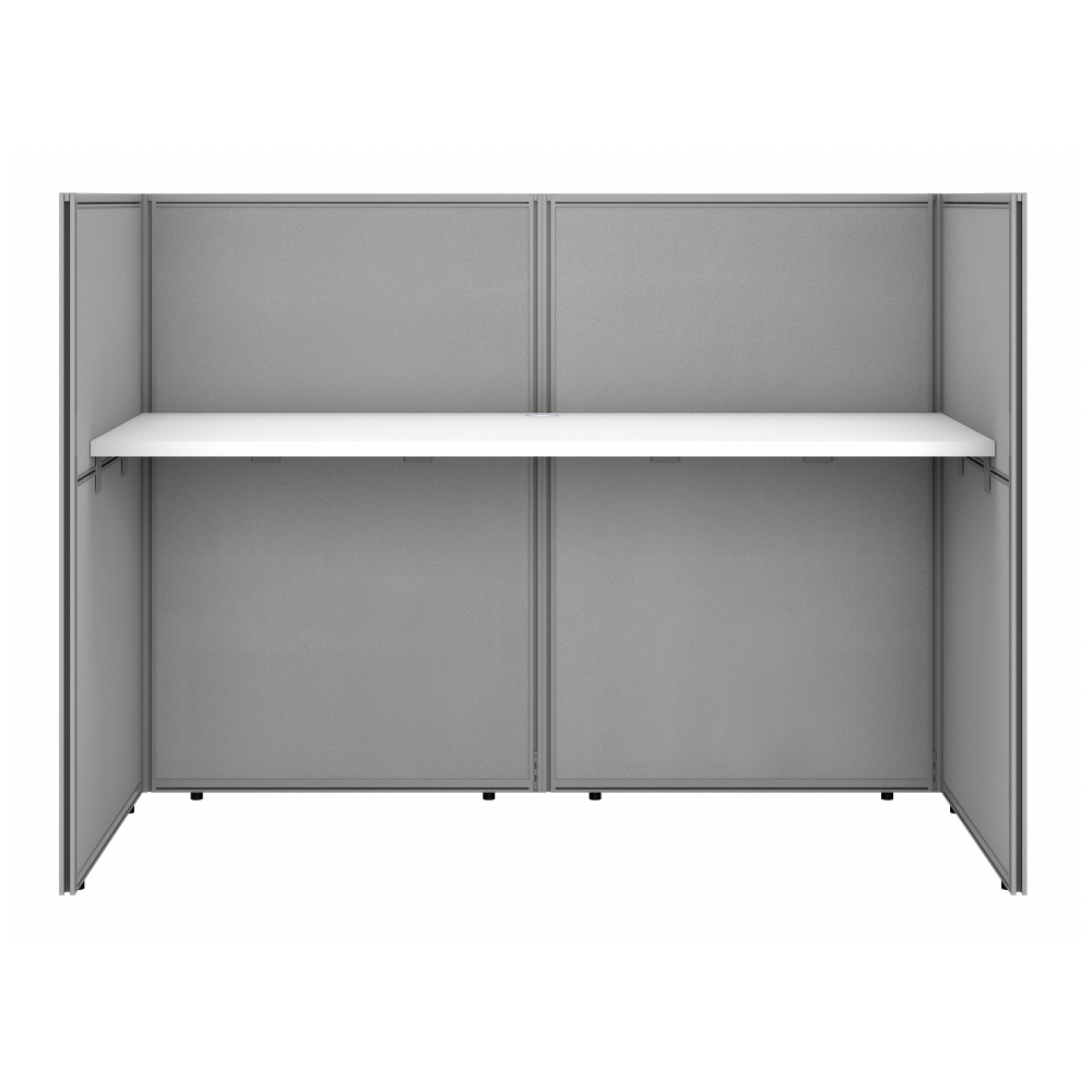 Shop Bush Business Furniture Easy Office 60W Cubicle Desk Workstation with 45H Closed Panels, Image 03, EOD260WH-03K, #color_pure white/silver gray