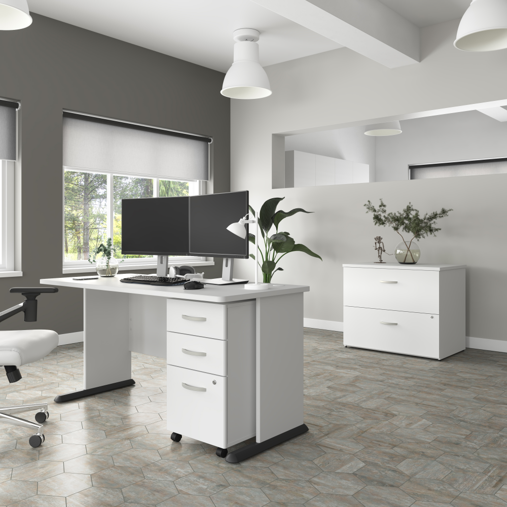 Shop Bush Business Furniture Studio A 60W Computer Desk, Image 04, SDD160WH, #color_white