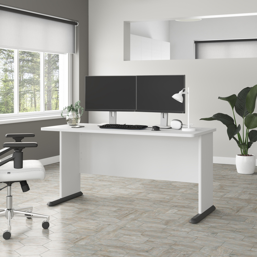 Shop Bush Business Furniture Studio A 60W Computer Desk, Image 02, SDD160WH, #color_white