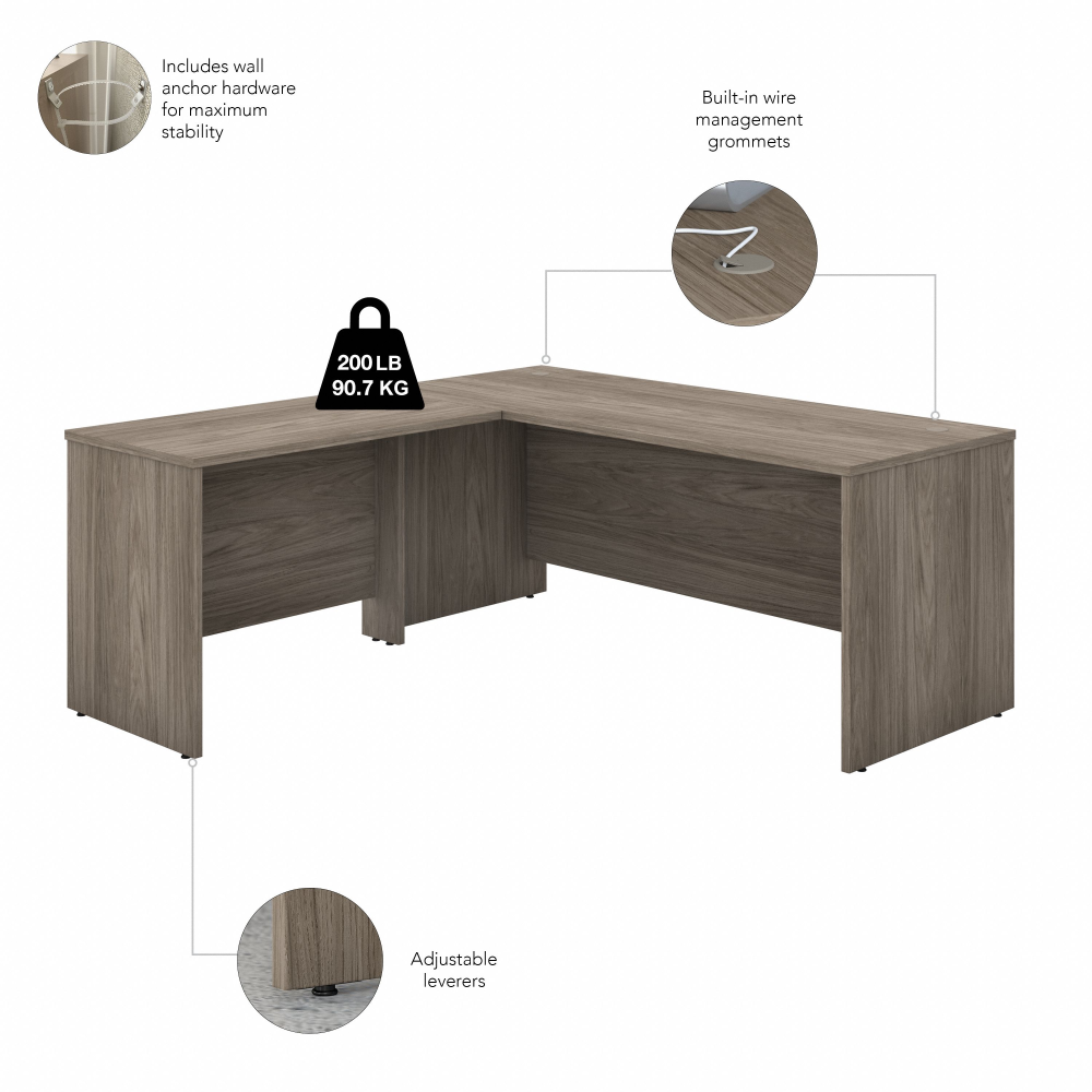 Shop Bush Business Furniture Studio C 72W x 30D L Shaped Desk with 42W Return, Image 06, STC049MH, #color_modern hickory