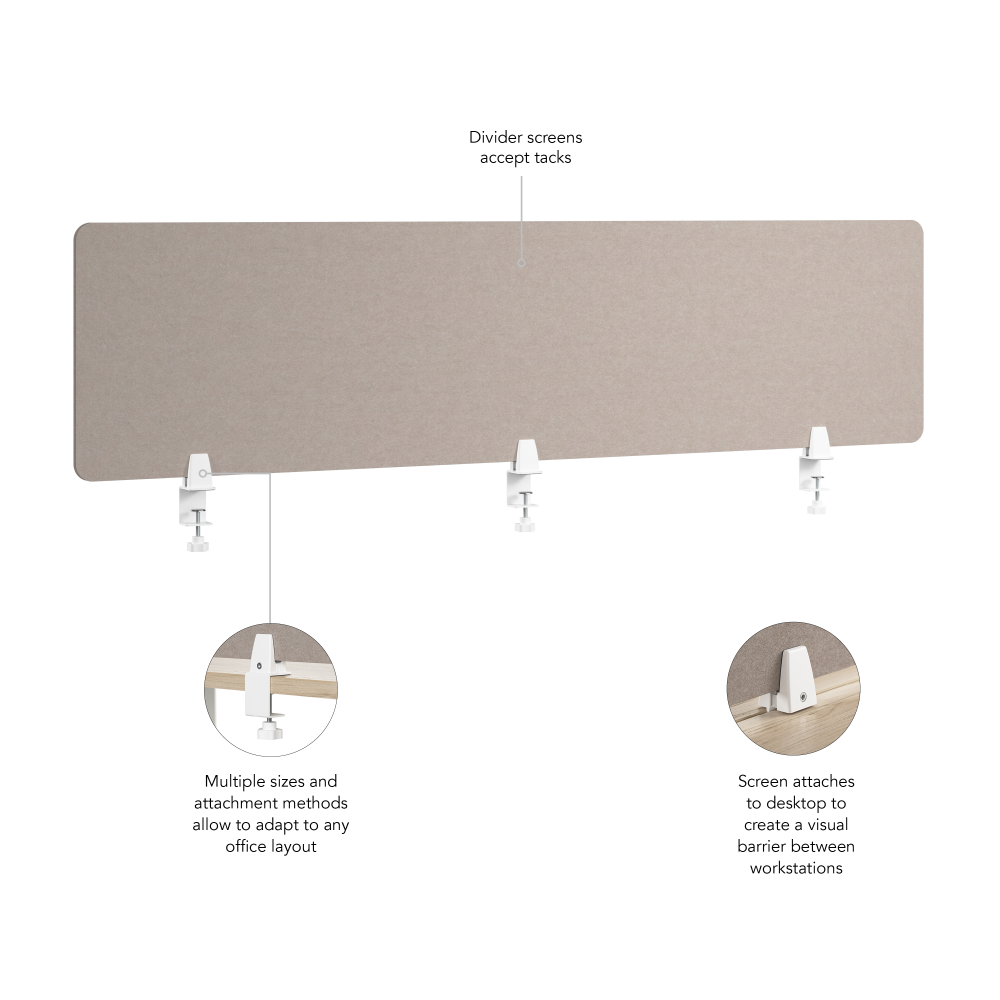 Shop Bush Business Furniture 70W Desktop Privacy Screen, Image 08, PSP170WB-03, #color_warm beige