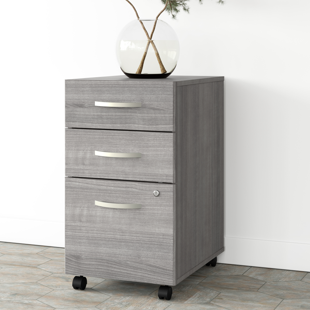 Shop Bush Business Furniture Studio A 3 Drawer Mobile File Cabinet - Assembled, Image 02, SDF216PGSU-Z, #color_platinum gray