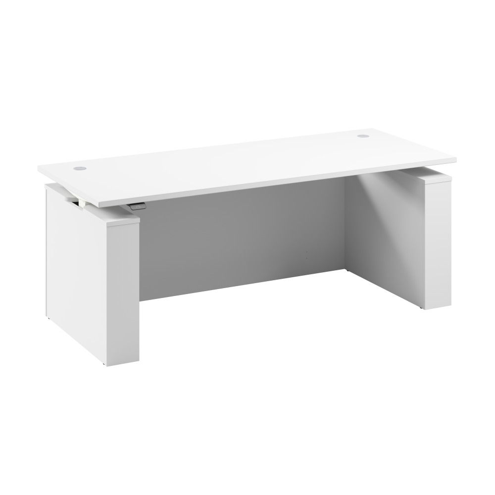 Shop Bush Business Furniture Stratus 72W x 30D Electric Height Adjustable Standing Desk with Modesty Panel, Image 01, SUT004WH, #color_white