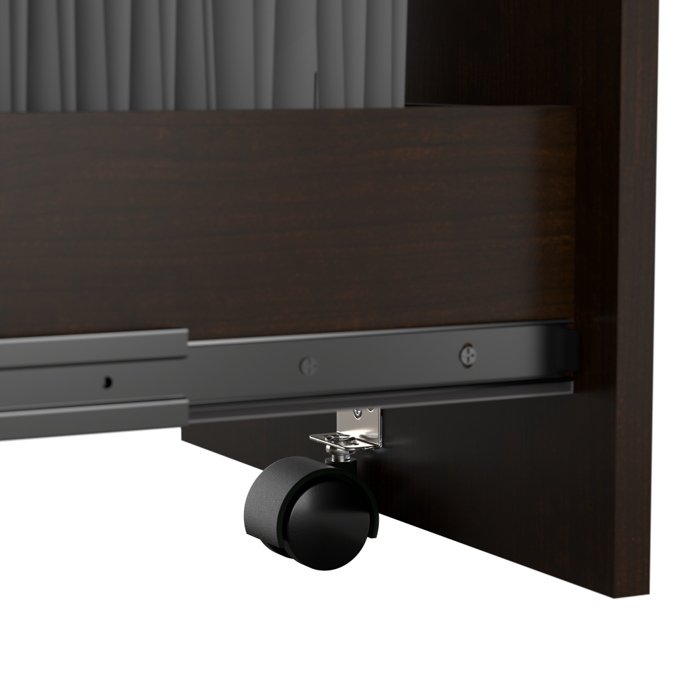 Shop Bush Business Furniture Office in an Hour Cubicle Storage with Cabinet, Drawers, Paper Tray, and Pencil Holder, Image 04, WC36890-03K, #color_mocha cherry