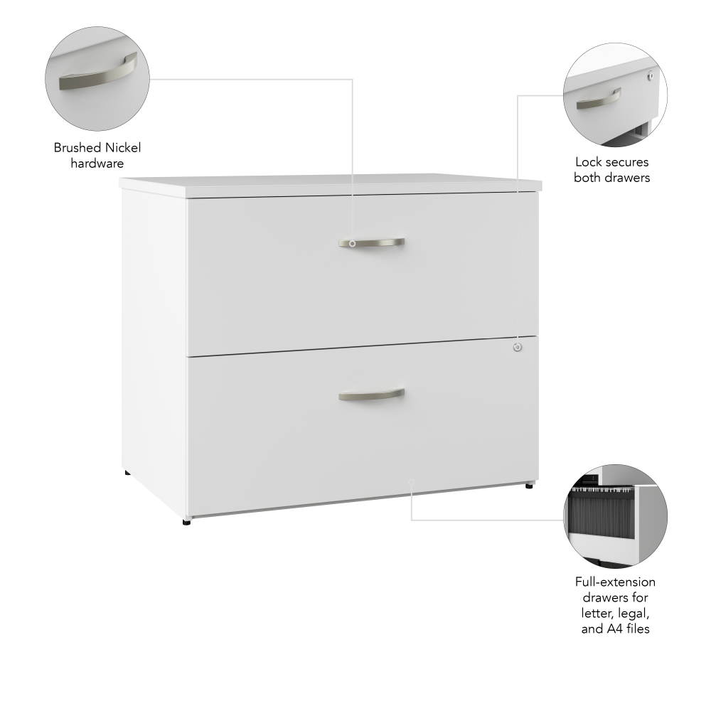 Shop Bush Business Furniture Office in an Hour 2 Drawer Lateral File Cabinet, Image 07, OIAH011WHSU, #color_pure white