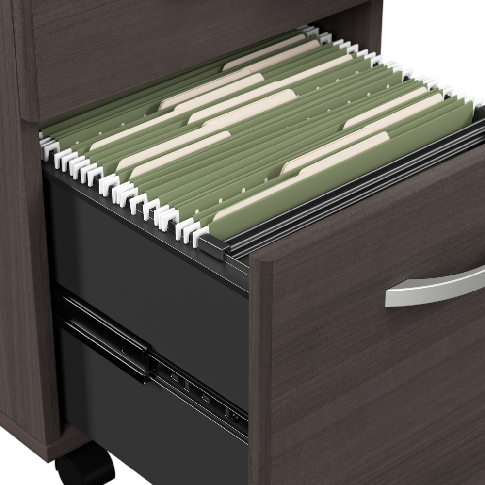 Shop Bush Business Furniture Arrive 72W x 30D Reception Desk with Shelf and Mobile File Cabinet, Image 05, ARV005SG, #color_storm gray
