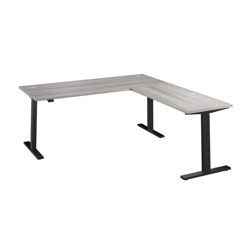 Shop Bush Business Furniture Move 60 Series 72W Height Adjustable L Shaped Standing Desk, Image 01, M6SL7278PGBK, #color_platinum gray/black powder coat