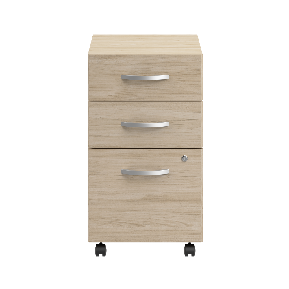 Shop Bush Business Furniture Arrive 3 Drawer Mobile File Cabinet - Assembled, Image 03, ARF116NE-Z, #color_natural elm