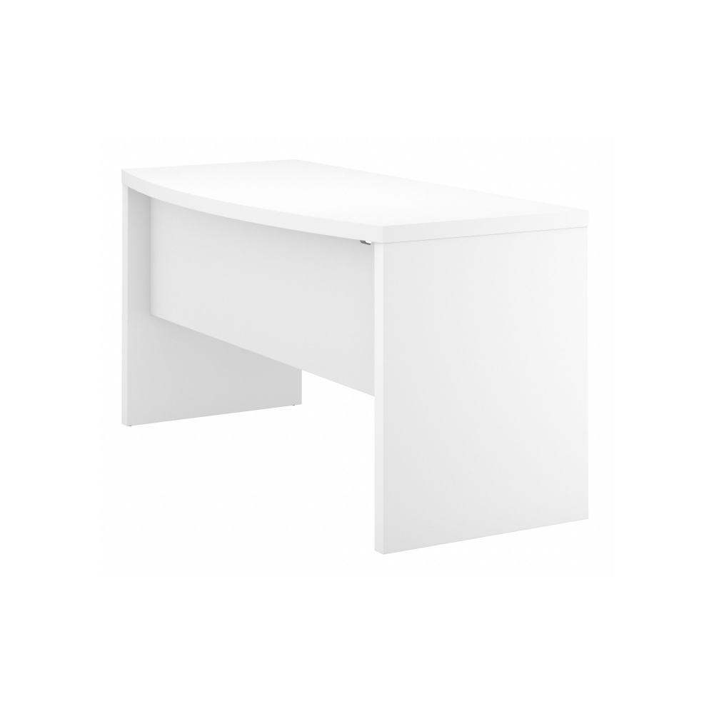 Shop Bush Business Furniture Echo 60W Bow Front Desk, Image 03, KI60105-03, #color_pure white