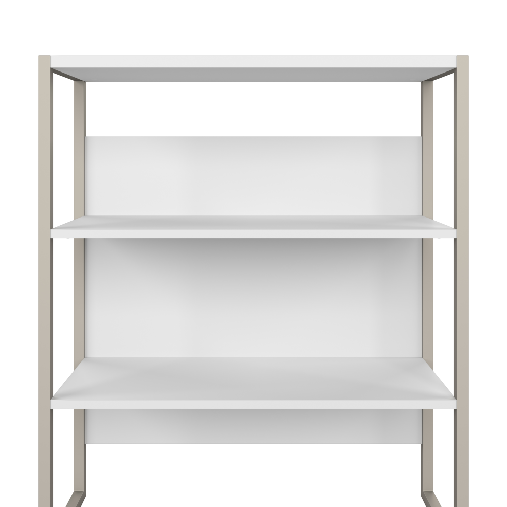 Shop Bush Business Furniture Hybrid 2 Drawer Lateral File Cabinet with Shelves, Image 04, HYB018WHSU, #color_white