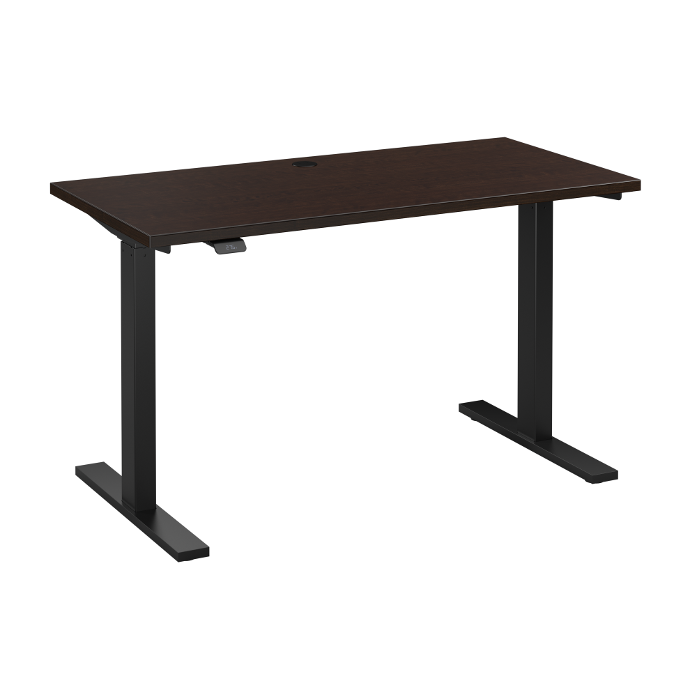 Shop Bush Business Furniture Move 60 Series 48W x 24D Electric Height Adjustable Standing Desk, Image 01, M6S4824MRBK, #color_mocha cherry/black powder coat