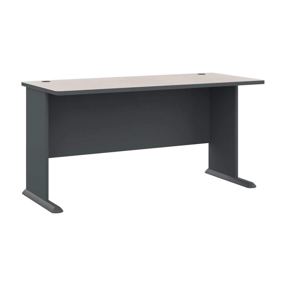 Shop Bush Business Furniture Series A 60W Desk, Image 01, WC8460A, #color_slate/white spectrum