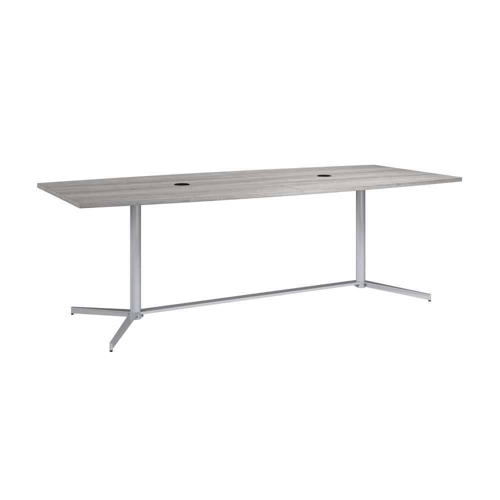 Shop Bush Business Furniture 96-inch Office Conference Table with Metal Base, Image 01, 99TBM96PGSVK, #color_platinum gray