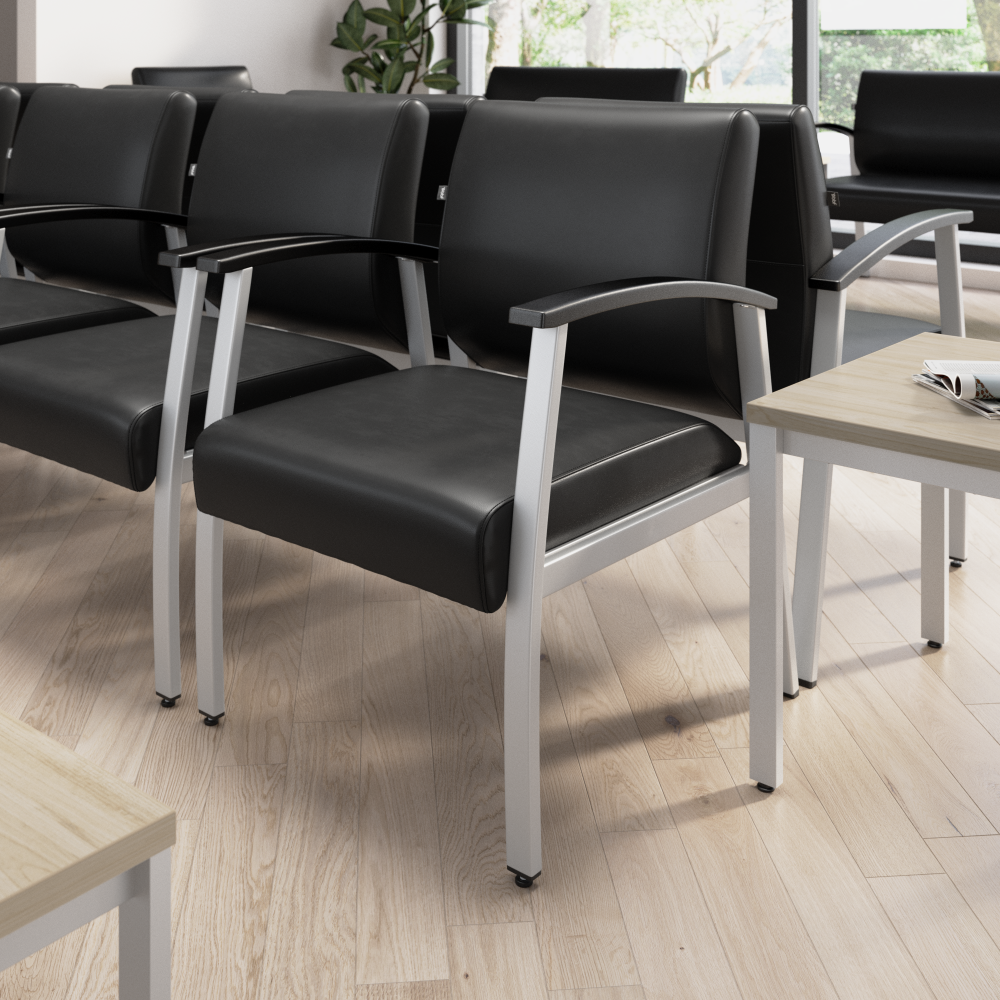 Shop Bush Business Furniture Arrive Waiting Room Guest Chair with Arms, Image 02, CH3901BVL-03, #color_black vinyl