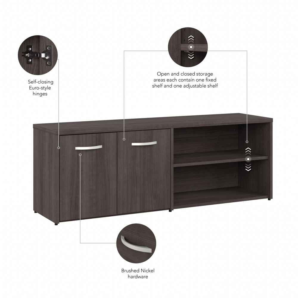 Shop Bush Business Furniture Studio A Low Storage Cabinet with Doors and Shelves, Image 08, SDS160SG-Z, #color_storm gray