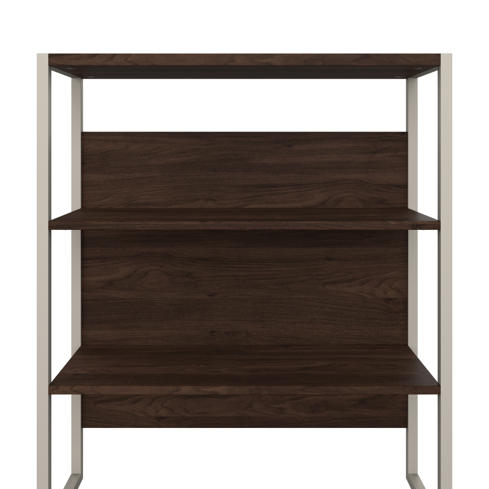 Shop Bush Business Furniture Hybrid 2 Drawer Lateral File Cabinet with Shelves, Image 03, HYB018BWSU, #color_black walnut