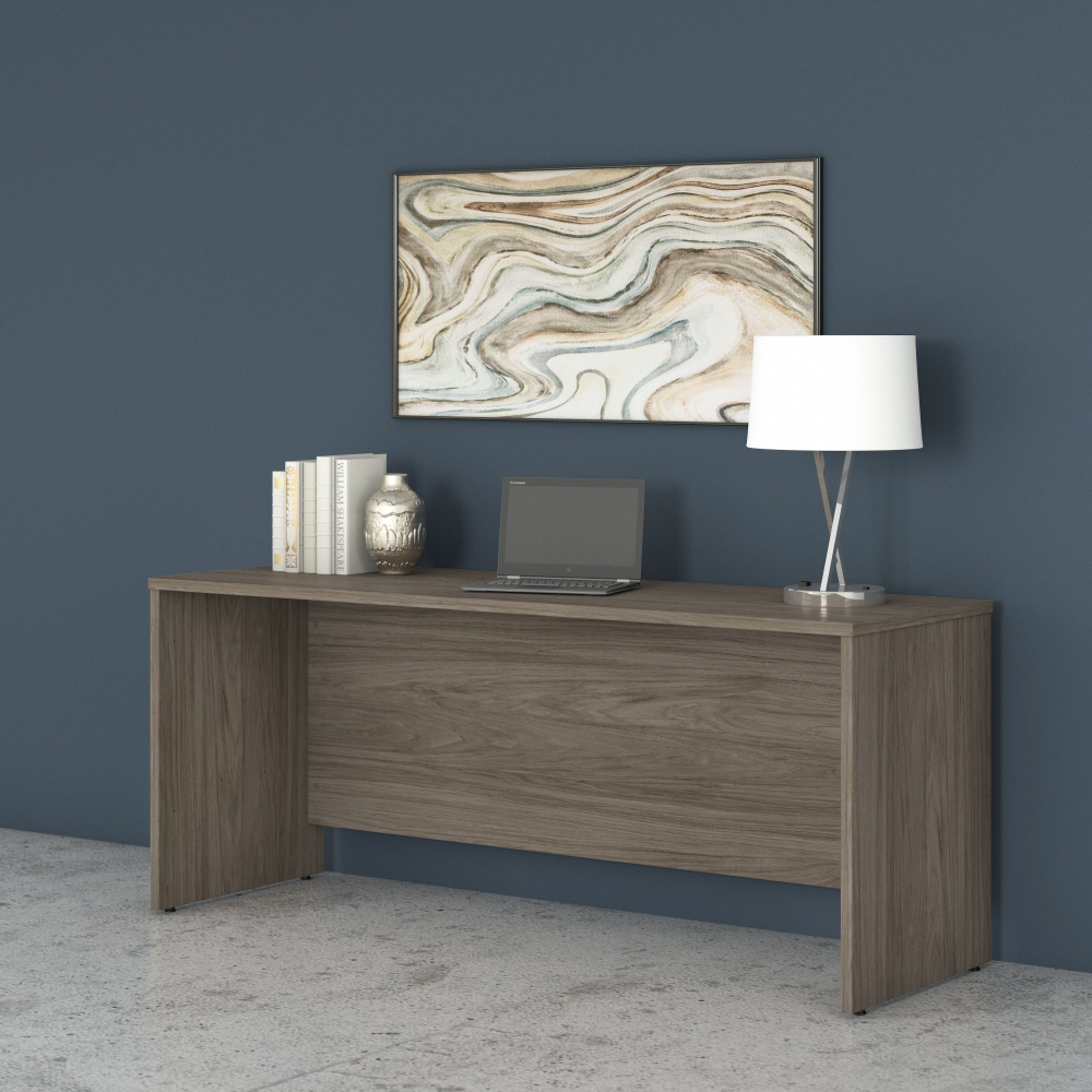 Shop Bush Business Furniture Studio C 72W x 24D Credenza Desk, Image 02, SCD372MH-Z, #color_modern hickory