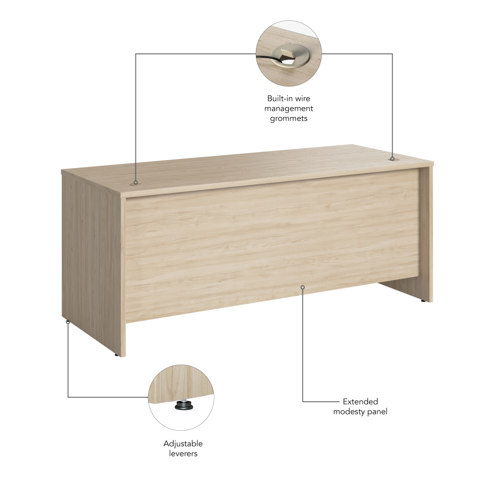 Shop Bush Business Furniture Studio C 72W x 30D Office Desk, Image 08, SCD272NE, #color_natural elm