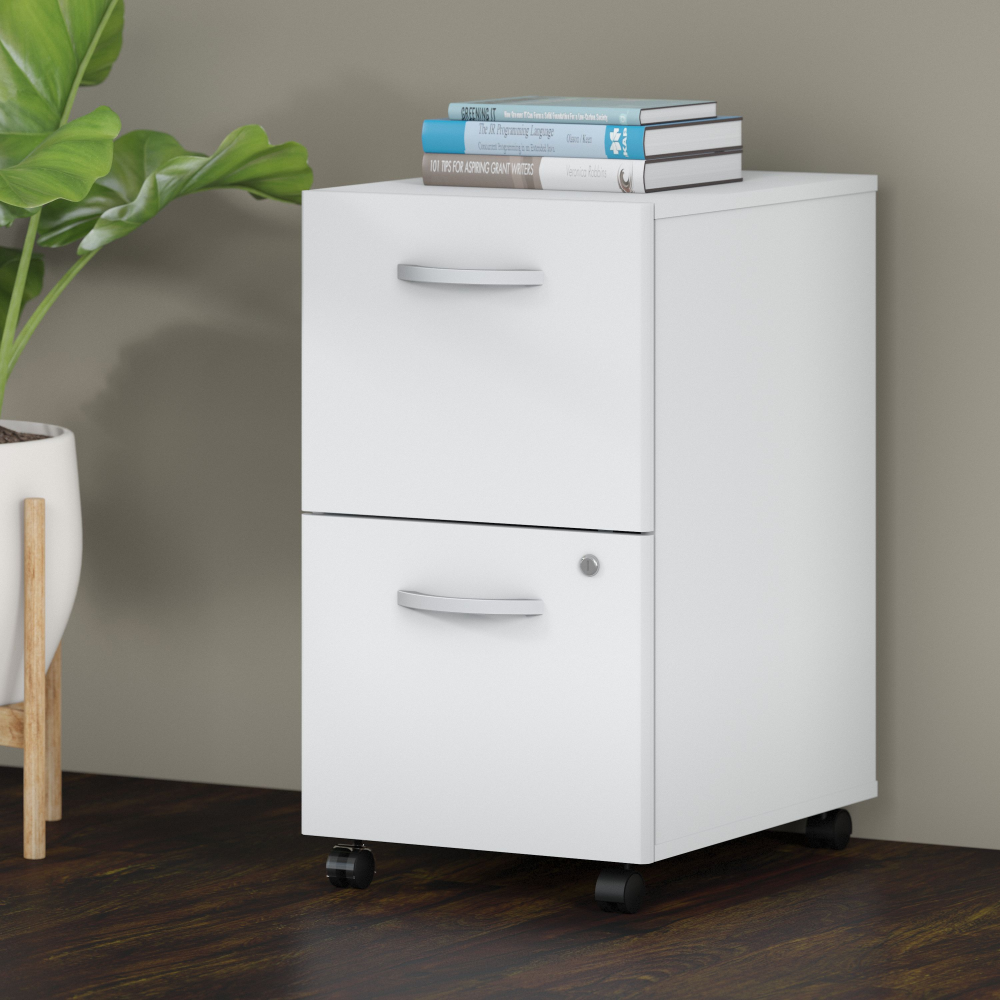 Shop Bush Business Furniture Studio C 2 Drawer Mobile File Cabinet, Image 02, SCF116WHSU, #color_white