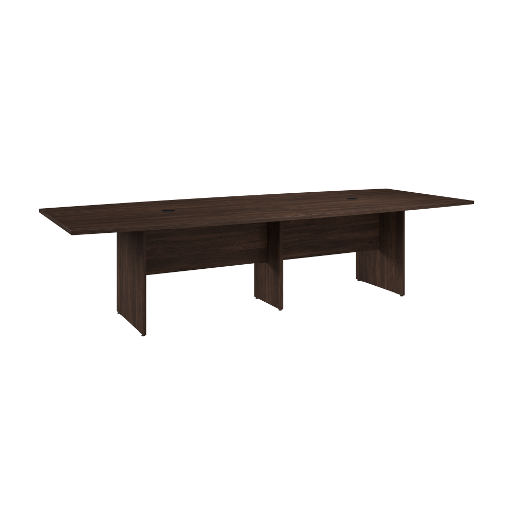 Shop Bush Business Furniture 120-inch Office Conference Table with Wood Base, Image 01, 99TB12048BWK, #color_black walnut