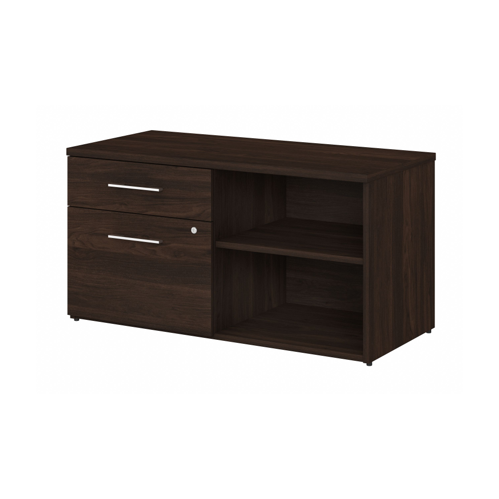 Shop Bush Business Furniture Office 500 Low Storage Cabinet with Drawers and Shelves, Image 01, OFS145BW, #color_black walnut