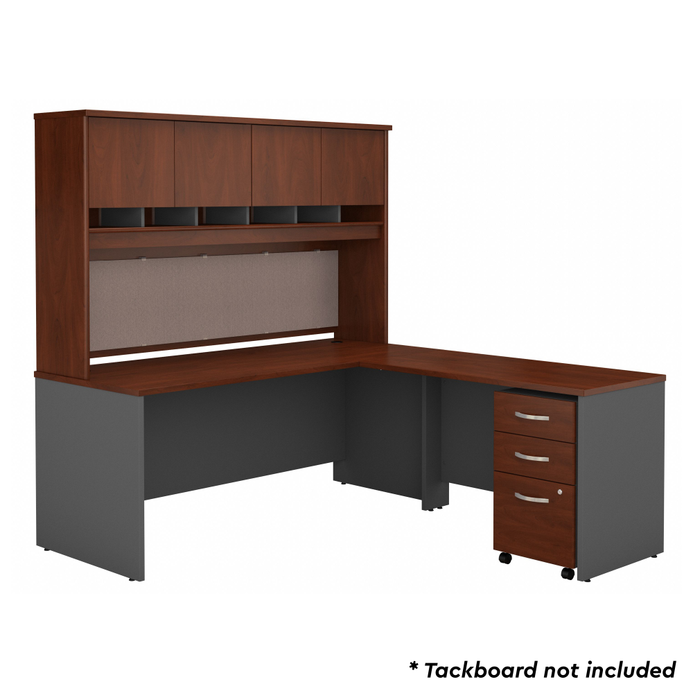 Shop Bush Business Furniture Series C 72W L Shaped Desk with Hutch and Mobile File Cabinet, Image 03, SRC0018HCSU, #color_hansen cherry/graphite gray