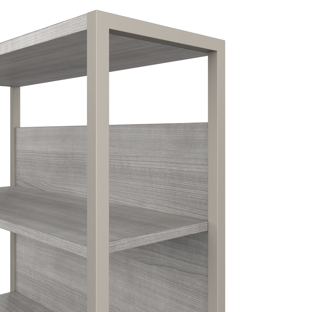 Shop Bush Business Furniture Hybrid 36W Bookcase Hutch, Image 05, HYH236PG, #color_platinum gray