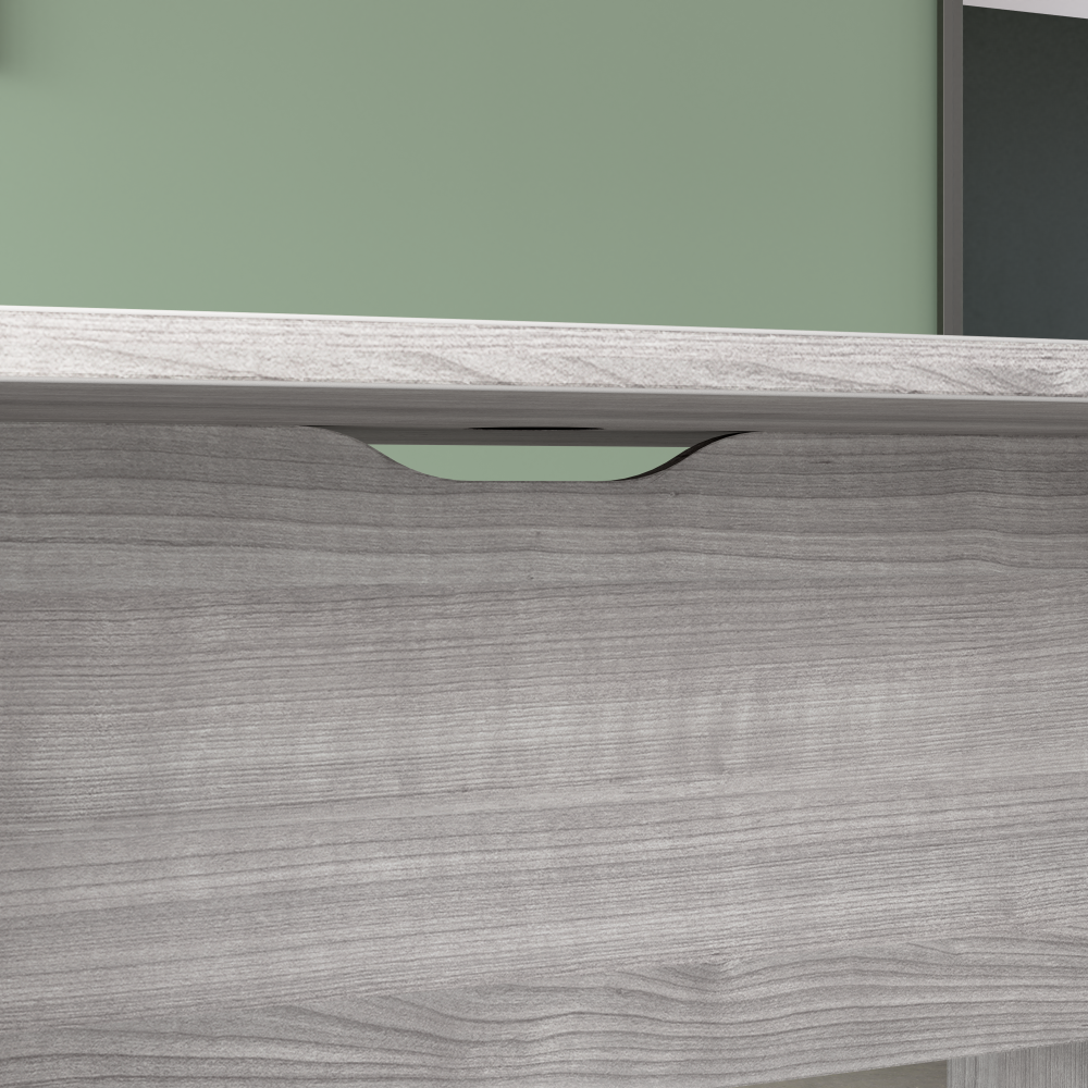 Shop Bush Business Furniture 120-inch Office Conference Table with Wood Base, Image 05, 99TB12048PGK, #color_platinum gray