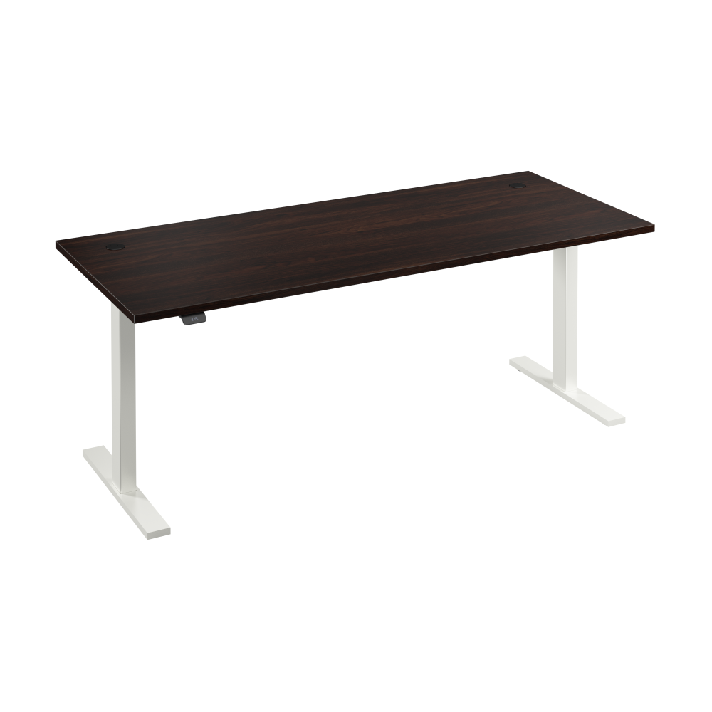 Shop Bush Business Furniture Move 60 Series 72W x 30D Electric Height Adjustable Standing Desk, Image 01, M6S7230BWWK, #color_black walnut/white powder coat