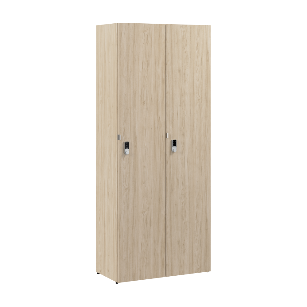 Shop Bush Business Furniture Assure Single Tier 2 Door Storage Locker with Keypad Locks, Image 01, AUS230NEK, #color_natural elm