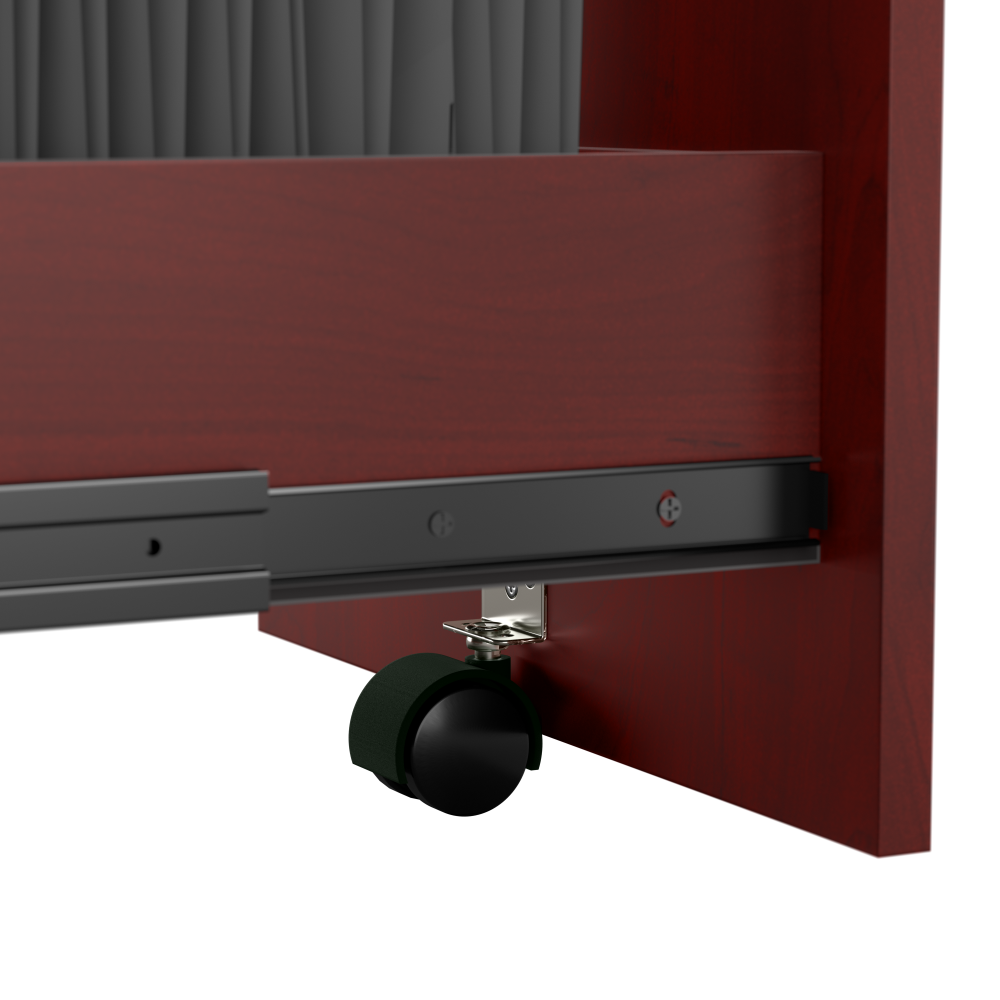 Shop Bush Business Furniture Office in an Hour Cubicle Storage with Cabinet, Drawers, Paper Tray, and Pencil Holder, Image 05, WC36490-03K, #color_hansen cherry