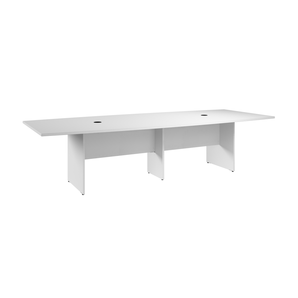 Shop Bush Business Furniture 120-inch Office Conference Table with Wood Base, Image 01, 99TB12048WHK, #color_white