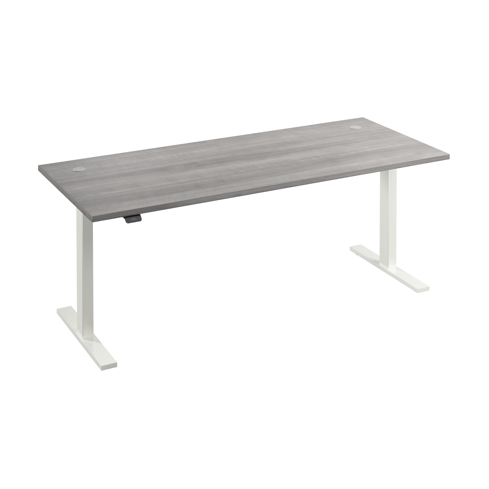 Shop Bush Business Furniture Move 60 Series 72W x 30D Electric Height Adjustable Standing Desk, Image 01, M6S7230PGWK, #color_platinum gray/white powder coat