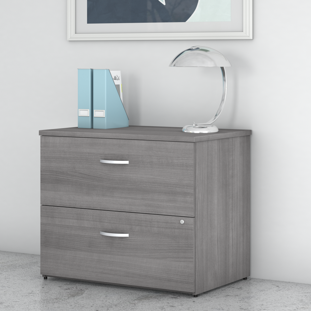 Shop Bush Business Furniture Studio C 2 Drawer Lateral File Cabinet, Image 02, SCF136PGSU, #color_platinum gray