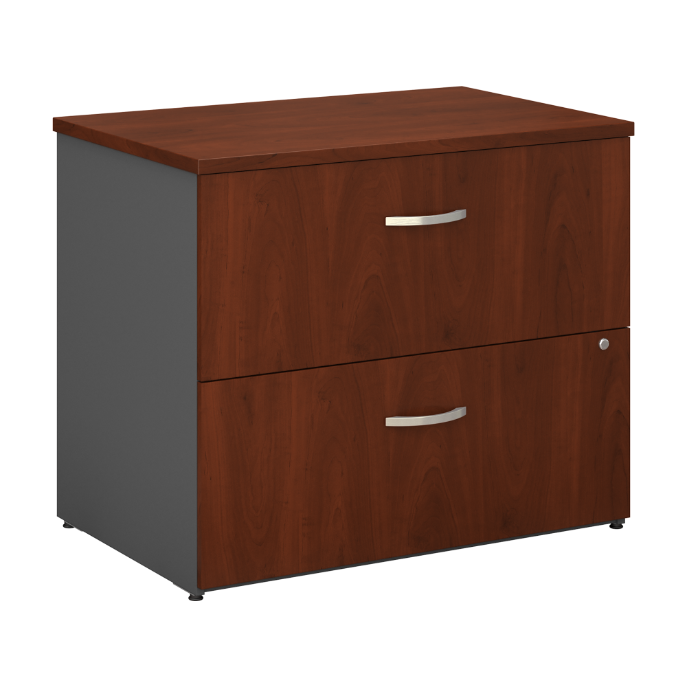 Shop Bush Business Furniture Series C 36W 2 Drawer Lateral File Cabinet, Image 01, WC24454C, #color_hansen cherry/graphite gray