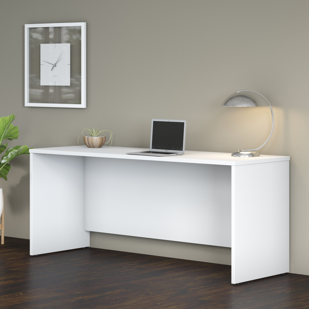 Shop Bush Business Furniture Studio C 72W x 24D Credenza Desk, Image 02, SCD372WH, #color_white