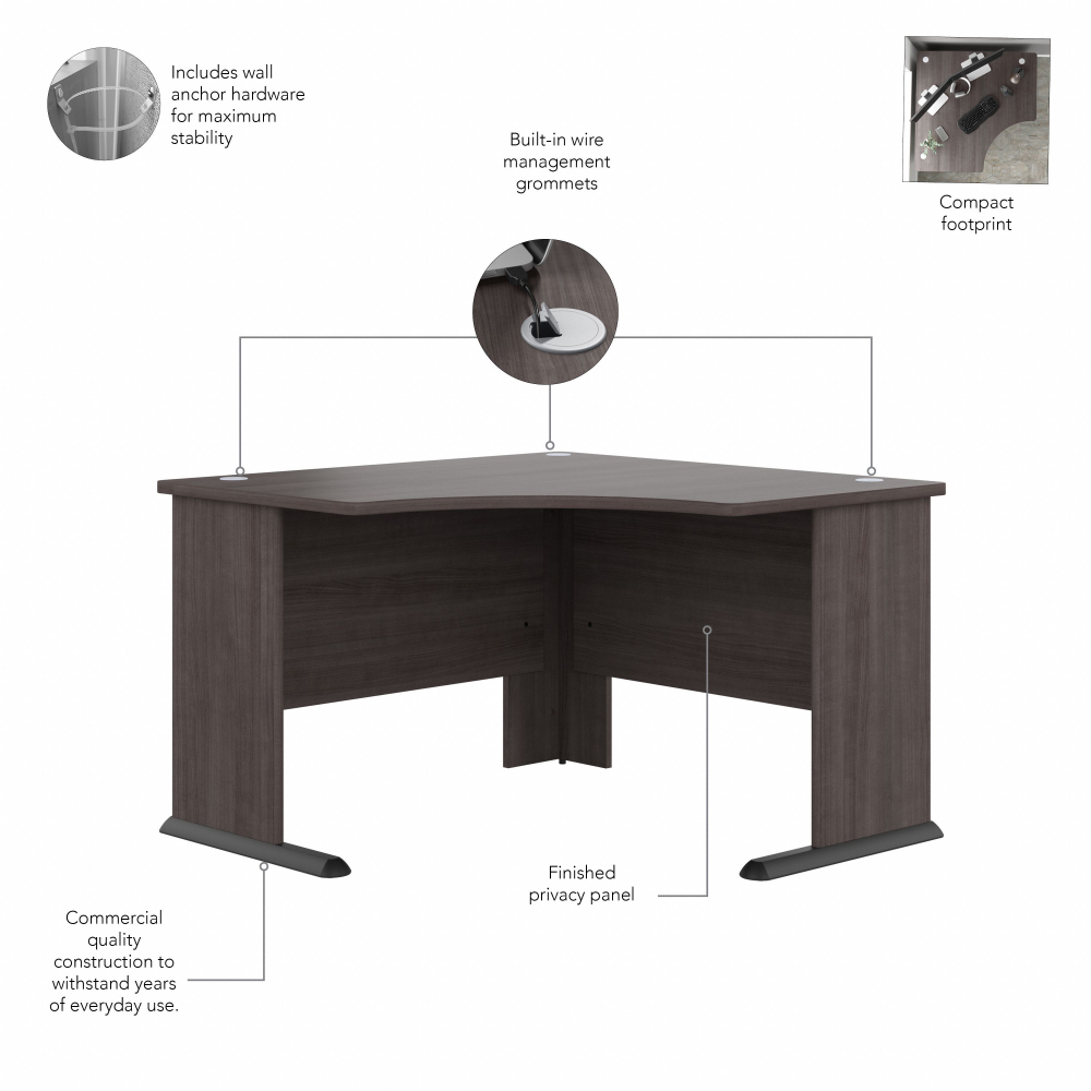 Shop Bush Business Furniture Studio A 48W Corner Computer Desk, Image 08, SDD148SG, #color_storm gray