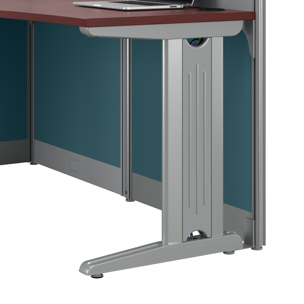 Shop Bush Business Furniture Office in an Hour 65W x 65D L Shaped Cubicle Desk, Image 08, WC36494-03K, #color_hansen cherry