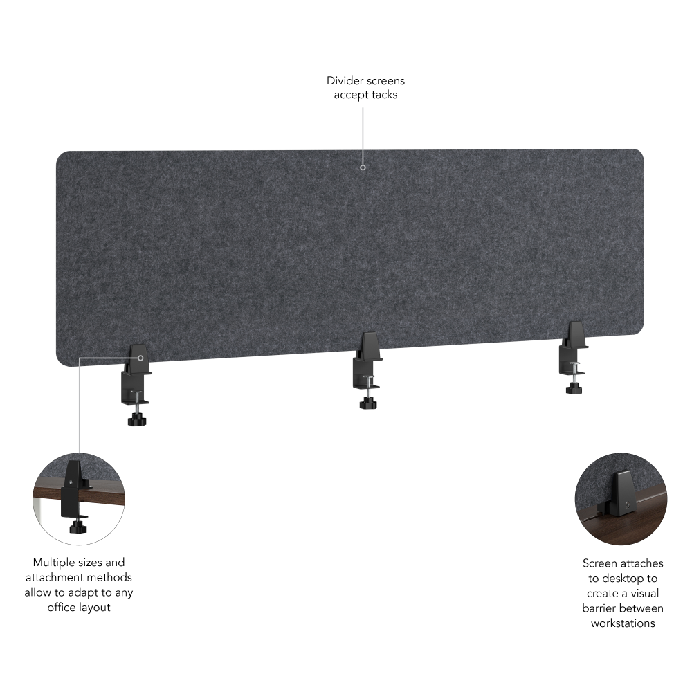 Shop Bush Business Furniture 58W Desktop Privacy Screen, Image 08, PSP158CL-03, #color_cool charcoal