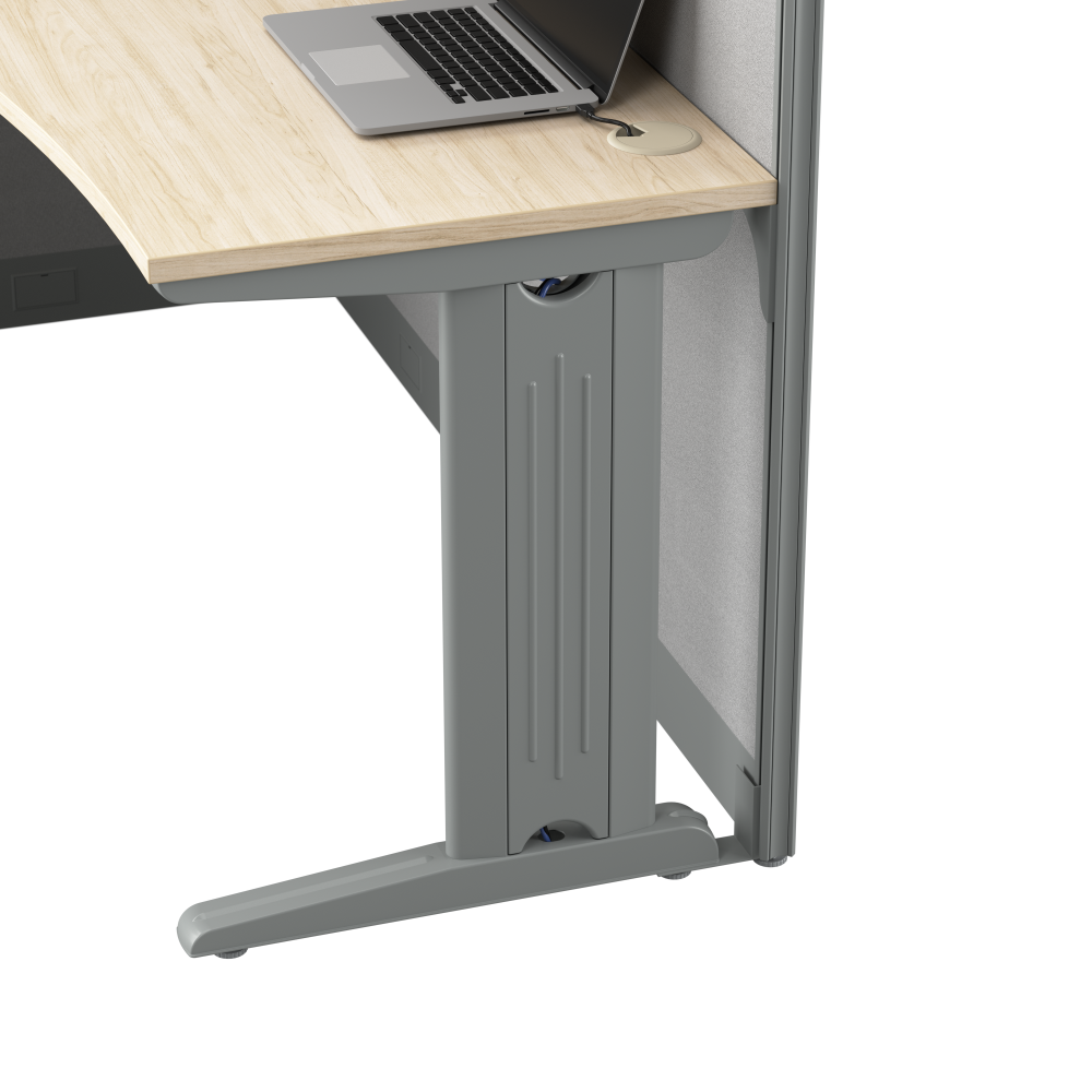 Shop Bush Business Furniture Office in an Hour 65-inch L Shaped Cubicle Desk, Image 06, WC36594-03K, #color_natural elm
