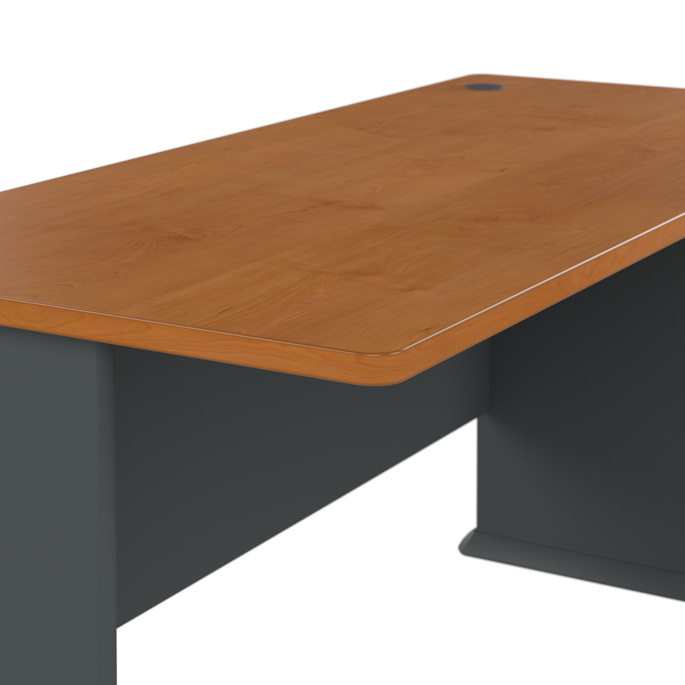 Shop Bush Business Furniture Series A 60W Desk, Image 05, WC57460, #color_natural cherry/slate