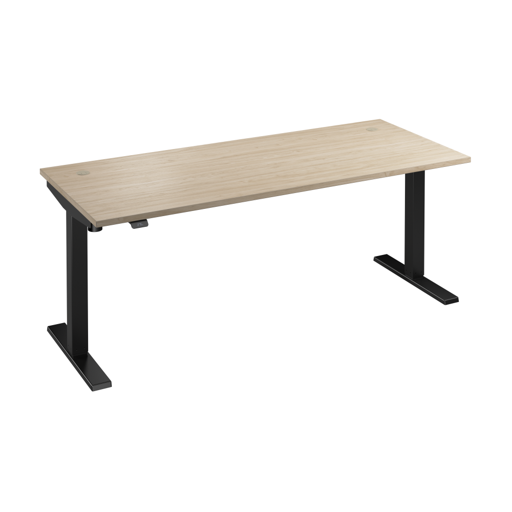 Shop Bush Business Furniture Move 40 Series 72W x 30D Electric Height Adjustable Standing Desk, Image 01, M4S7230NEBK, #color_natural elm/black powder coat
