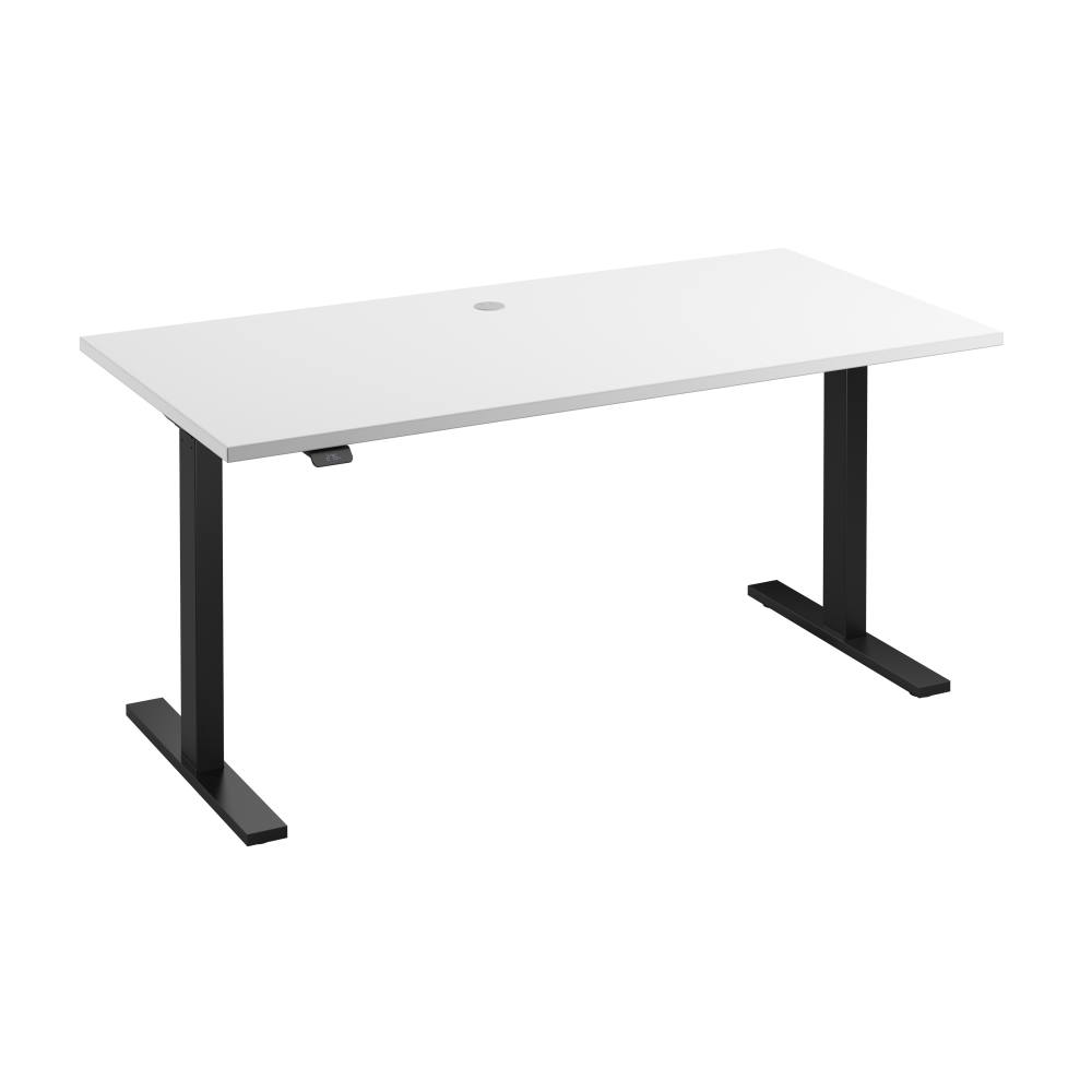 Shop Bush Business Furniture Move 60 Series 60W x 30D Electric Height Adjustable Standing Desk, Image 01, M6S6030WHBK, #color_white/black powder coat