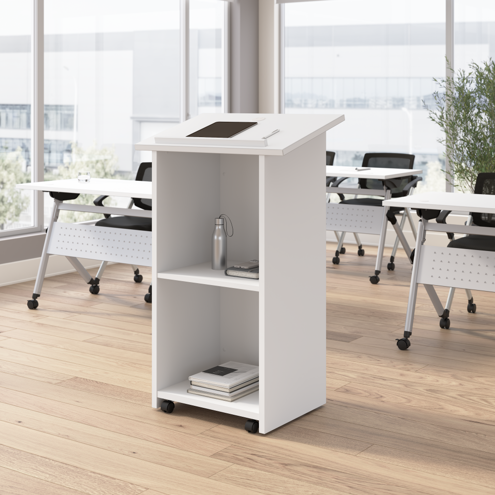 Shop Bush Business Furniture Envision Stand Up Lectern, Image 02, NVD129WH, #color_white