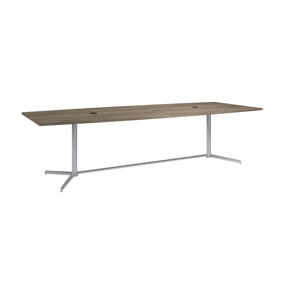 Shop Bush Business Furniture 120-inch Office Conference Table with Metal Base, Image 01, 99TBM120MHSVK, #color_modern hickory